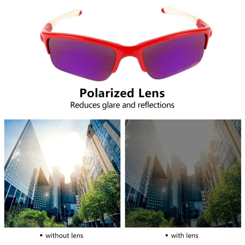 Polarized Replacement Lenses For Oakley Quarter Jacket OO9200 (Purple) - Image 3