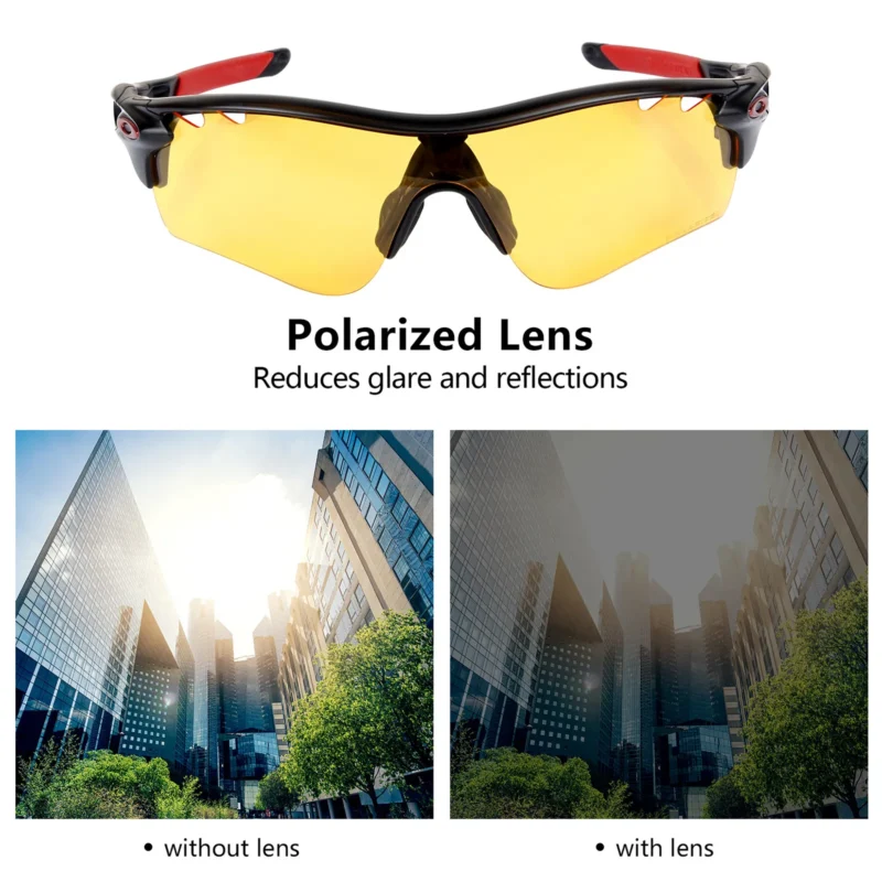 Replacement Polarized Vented Lenses for Oakley RadarLock Path (Asia Fit) OO9206 (Yellow - Night Vision) - Image 4