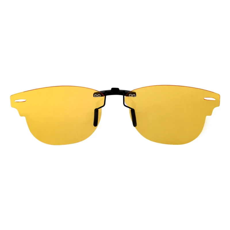 Custom Polarized Clip on Sunglasses For RayBan CLUBMASTER RB5154 49x21 (Yellow) - Night Vision - Image 5