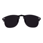 Custom Polarized Clip on Sunglasses For RayBan CLUBMASTER RB3016 (RX3016) 51x21 (Black Color Lenses)