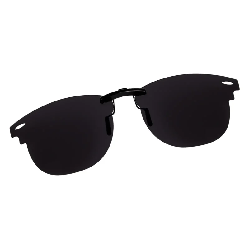 Custom Polarized Clip on Sunglasses For RayBan CLUBMASTER RB3016 (RX3016) 51x21 (Black Color Lenses) - Image 2