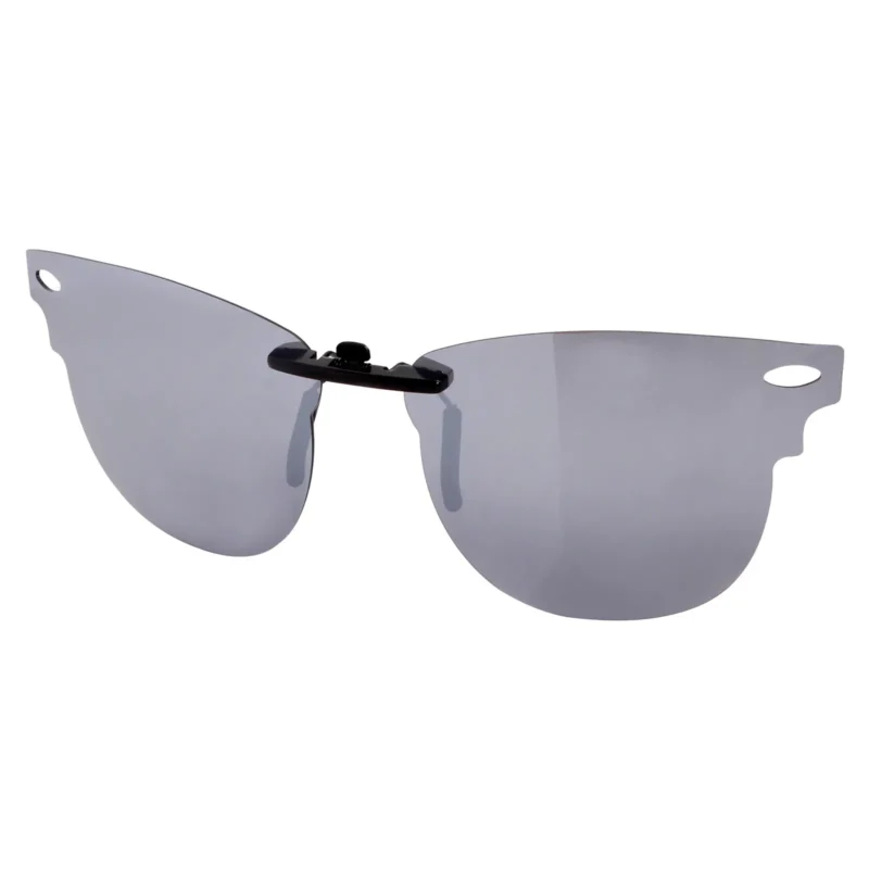 Custom Polarized Clip on Sunglasses For RayBan CLUBMASTER RB3016 (RX3016) 51x21 (Silver Mirror)