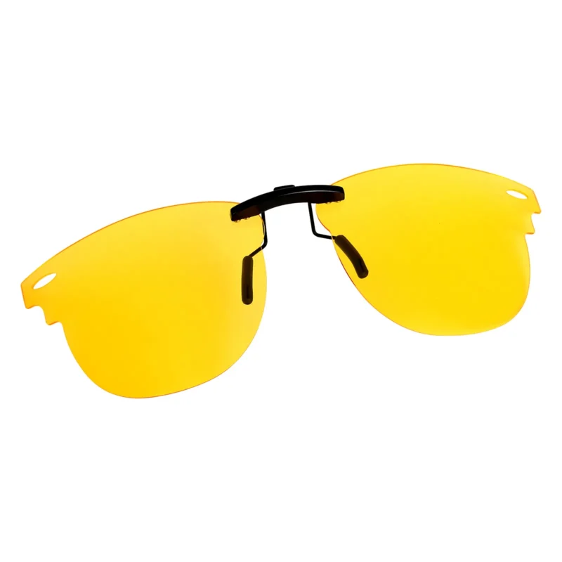 Custom Polarized Clip on Sunglasses For RayBan CLUBMASTER RB3016 (RX3016) 51x21 (Yellow) - Night Vision - Image 2