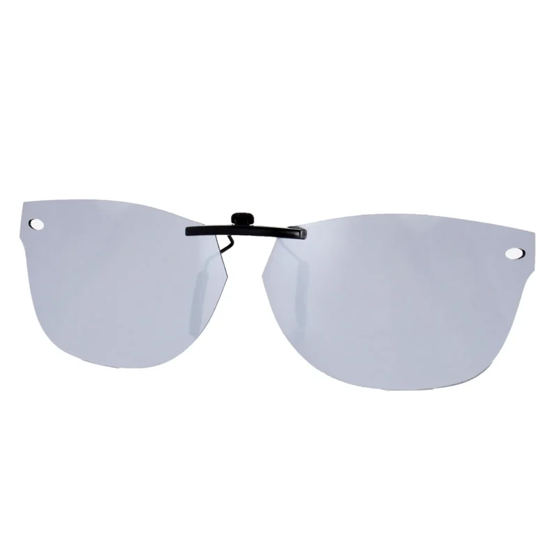 Custom Polarized Clip on Sunglasses For RayBan NEW WAYFARER RB5184 (RX5184) 50x18 (Silver) - Image 3