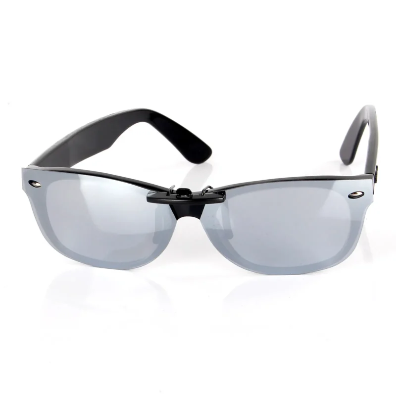 Custom Polarized Clip on Sunglasses For RayBan NEW WAYFARER RB5184 (RX5184) 50x18 (Silver) - Image 5