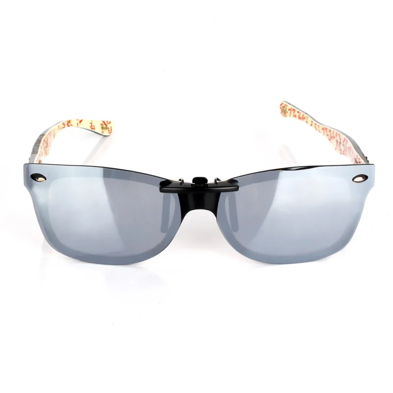 Custom Polarized Clip On Sunglasses For RAYBAN RB5228 (RX5228) 50-17-140 50x17 (Silver) - Image 4