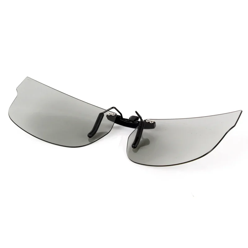 Custom Photochromic 10-20% Polarized Clip On Sunglasses For RayBan RB5245 (RX5245) 52x17 (Adapt Grey) - Image 3