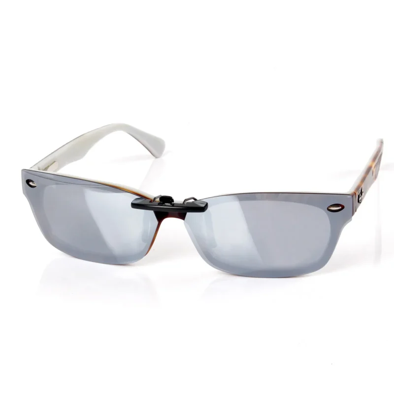 Custom Polarized Clip On Sunglasses For RayBan RB5150 (50 mm) 50-19-135 50x19 (Silver Color) - Image 5