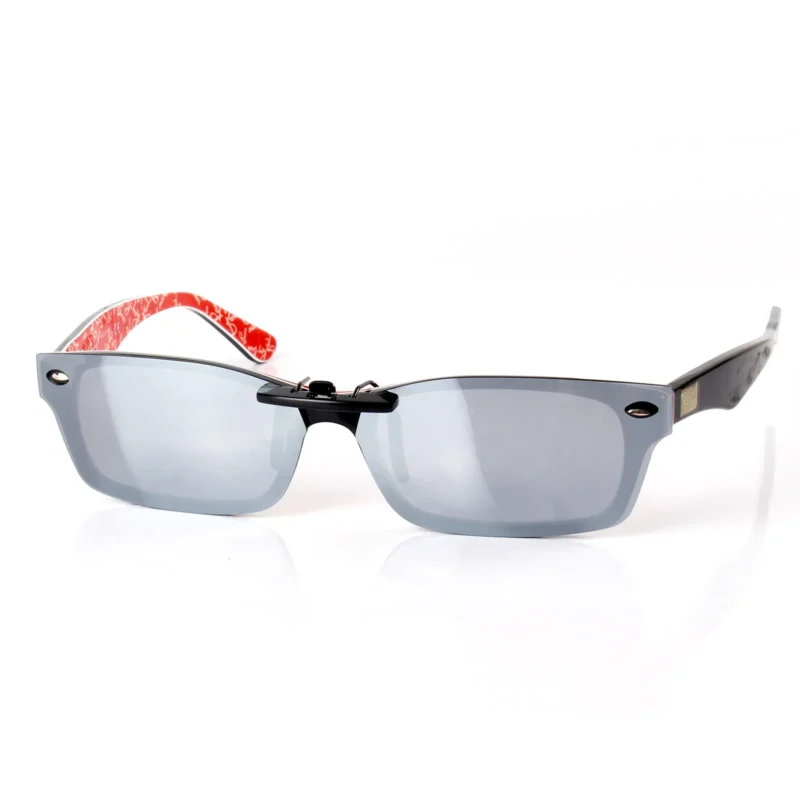 Custom Polarized Clip On Sunglasses For RayBan RB5206 (52mm) 52-18-140 52x18 (Silver Color) - Image 5