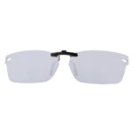 Custom Polarized Clip On Sunglasses 54-18-145 54x18 For RayBan RB5206  (54mm) (Silver Color)