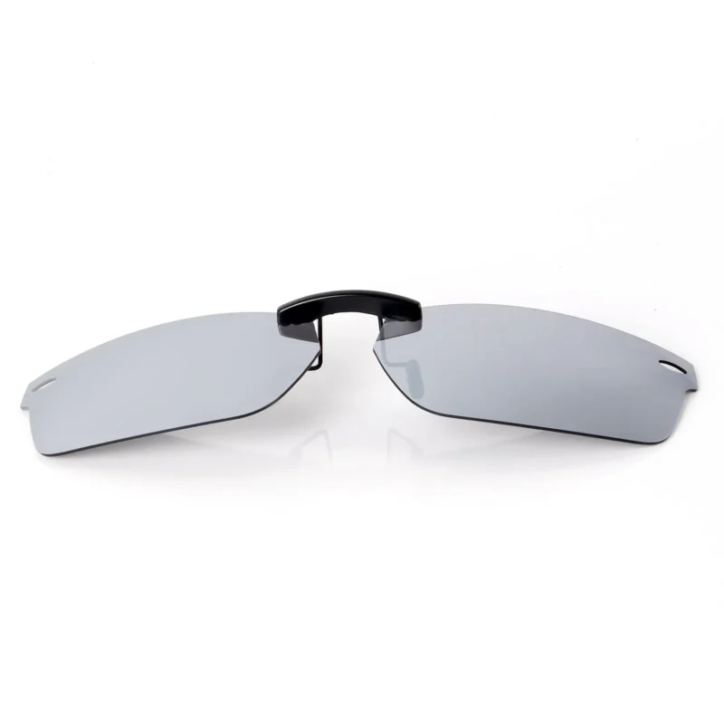 Custom Polarized Clip On Sunglasses 54-18-145 54x18 For RayBan RB5206  (54mm) (Silver Color) - Image 2