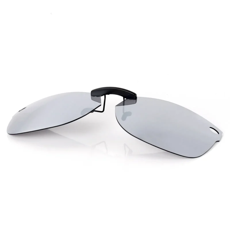 Custom Polarized Clip On Sunglasses 54-18-145 For RayBan Wayfarer RB5184 (54mm) (Silver Color) - Image 2