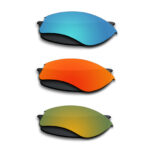 Replacement Polarized Lenses for Oakley Half Jacket 2.0 XL 3 Pair Combo (Fire Red Mirror, Blue, Gold)