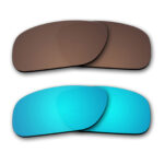 Polar Lens for Oakley Holbrook 2 Pair Color Combo (Ice Blue Mirror,Bronze Brown)