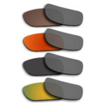 Polarized Lenses for Oakley Holbrook 4 Pair Color Combo (Bronze Brown, Fire Red Mirror, Black, Gold Mirror)