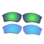 Replacement Polarized Lenses for Oakley Half Jacket 2.0 XL 2 Pair Combo ( Emerald Green, Blue)