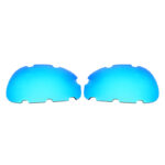 Replacement Polarized Vented Lenses for Oakley Split Jacket OO9099 (Ice Blue Mirror)