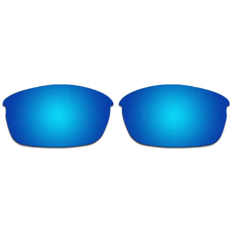 Replacement Polarized Lenses for Oakley Flak Jacket (Asian Fit) (Ice Blue Mirror)