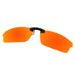 Custom Polarized Clip On Replacement Sunglasses For Oakley CROSSLINK OX8027 (53mm) 53x17 (Fire Red)