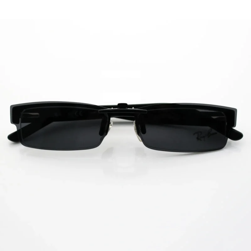 Custom Polarized Clip on Sunglasses For RayBan RB6182 53x17 (Black Color Lenses)