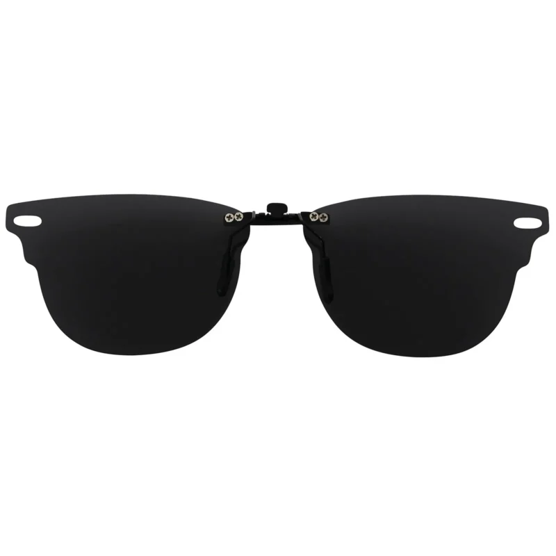 Custom Polarized Clip on Sunglasses For RayBan CLUBMASTER RB5154 (RX5154) 51x21 (Black Color Lenses)