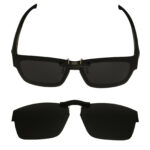 Custom Polarized Clip On Replacement Sunglasses For Oakley Splinter (52) OX8077 52-18-137 (Black)