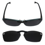 Custom Polarized Clip On Sunglasses For Ray-Ban RB5255 (53mm) 53-16-135 53x16 (Black Color)