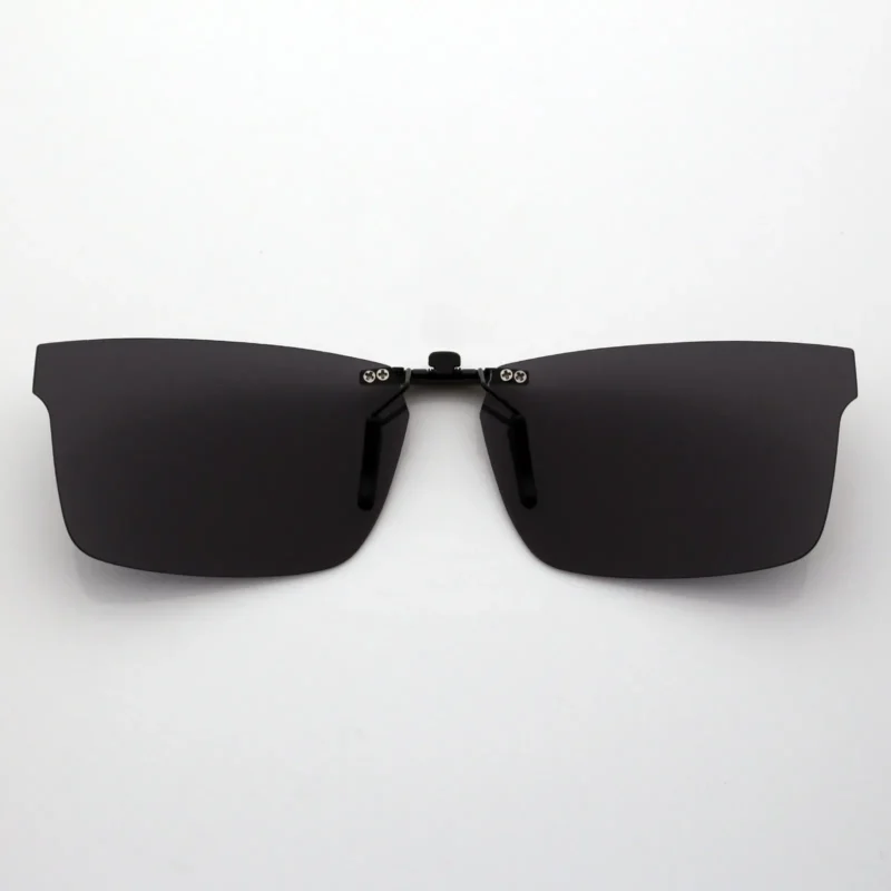 Custom Polarized Clip On Sunglasses For RayBan RB8415 (55mm) 55-17-145 55x17 (Black Color)