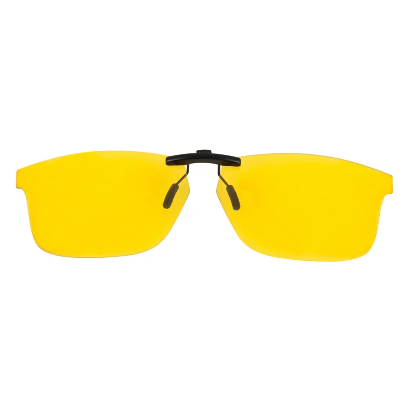 Custom Polarized Clip On Sunglasses for Oakley Ox8081 Plank 2.0 Rectangular Prescription Eyewear Frames 55mm (Yellow)