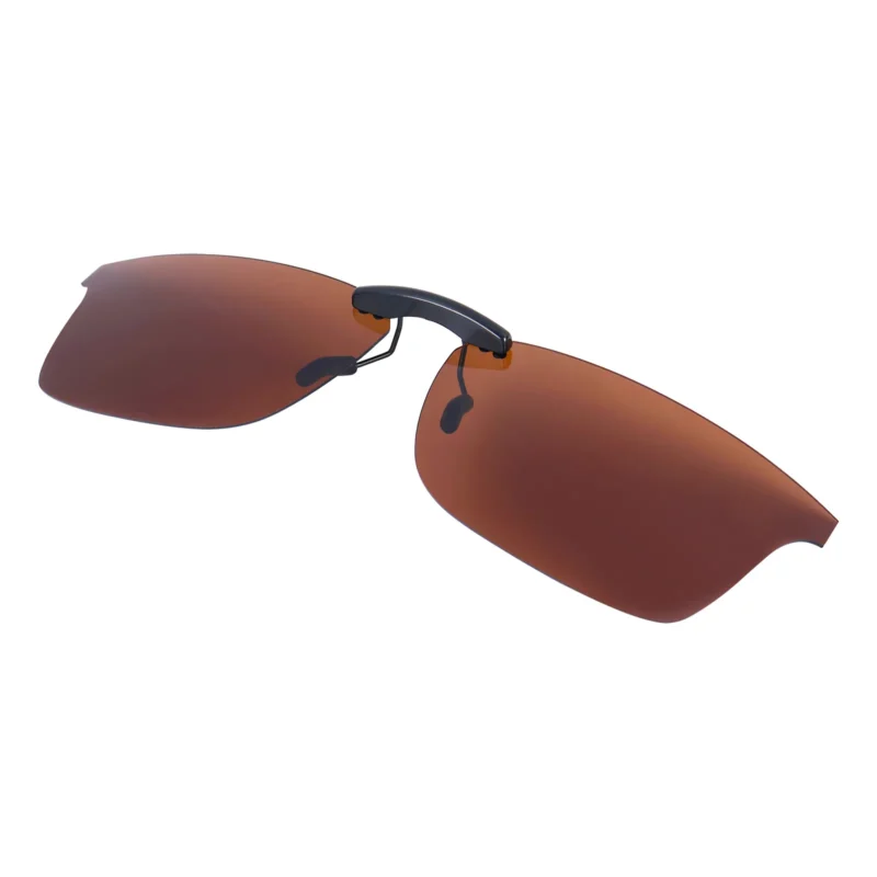 Custom Polarized Clip On Sunglasses for Ray-Ban RX6335 Rectangular Prescription Eyeglass Frames 54mm (Brown) - Image 2