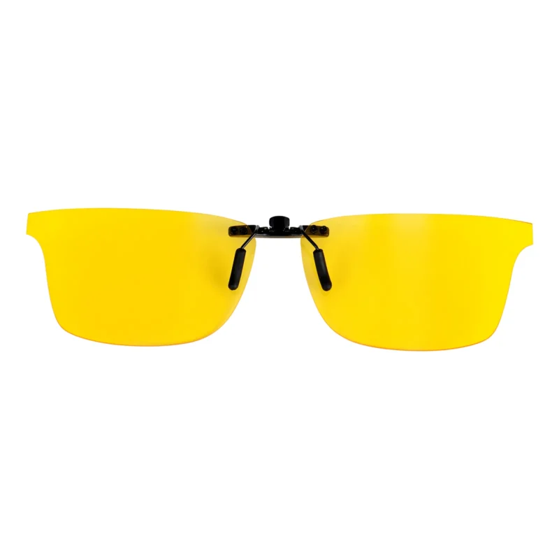 Custom Polarized Clip-On Sunglasses for Ray-Ban RX6335 Rectangular Prescription Eyeglass Frames 54mm (Yellow) - Image 3