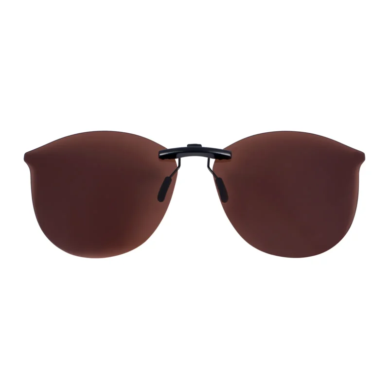 Custom Polarized Clip On Sunglasses for Ray-Ban RX7140 RB7140 Square Prescription Eyewear Frame 51mm (Brown)