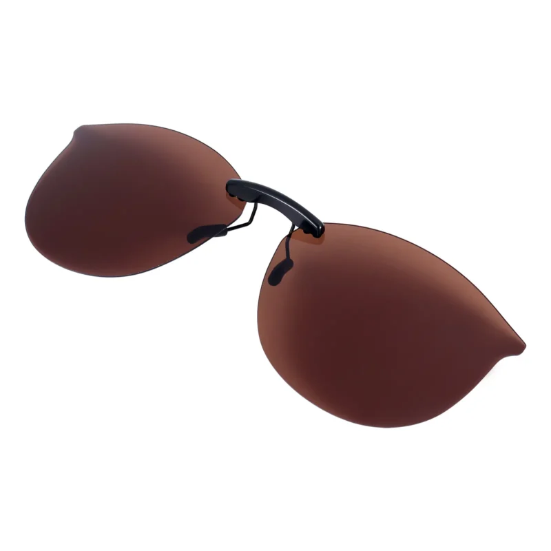 Custom Polarized Clip On Sunglasses for Ray-Ban RX7140 RB7140 Square Prescription Eyewear Frame 51mm (Brown) - Image 2