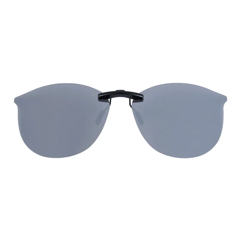 Custom Polarized Clip On Sunglasses for Ray-Ban RX7140 RB7140 Square Prescription Eyewear Frame 51mm (Silver)