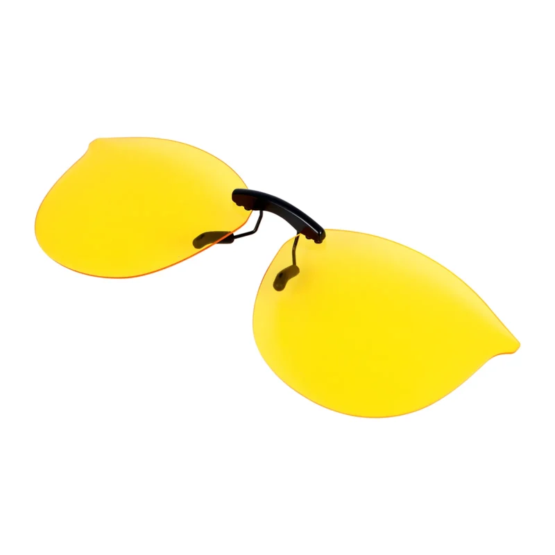 Custom Polarized Clip On Sunglasses for Ray-Ban RX7140 RB7140 Square Prescription Eyewear Frame 51mm (Yellow) - Image 2