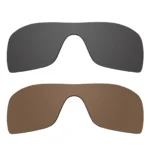 Polarized Lenses for Oakley Batwolf 2 Pair Combo (Grey, Bronze Brown)