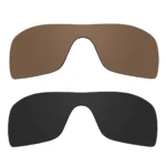 Polarized Lenses for Oakley Batwolf 2 Pair Combo (Bronze Brown, Black)