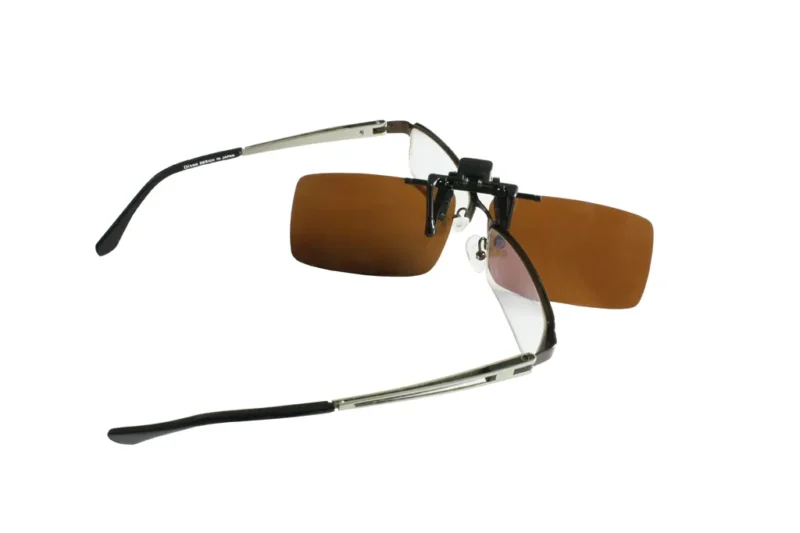 Clip on Flip up Enhancing UV400 Driving Glasses Polarized Brown Lenses Unisex - Image 5