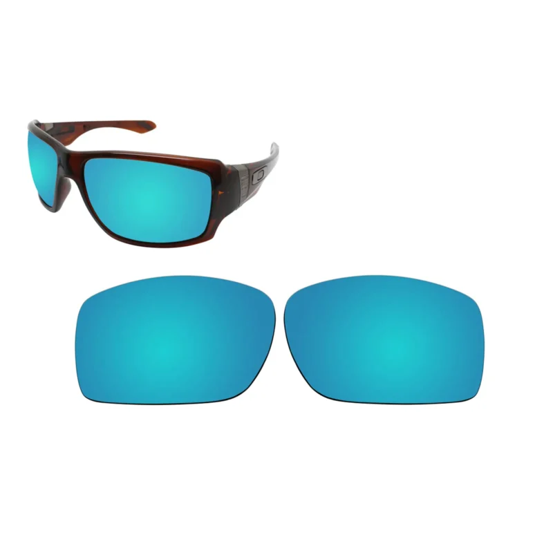 Replacement Polarized Lenses for Oakley Big TacoOO9173  (Ice Blue Mirror) - Image 7