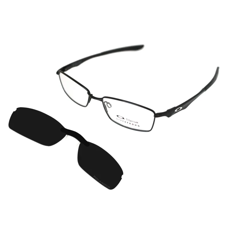 Custom Polarized  Clip On Replacement Sunglasses For Oakley WINGSPAN OX5040 5040 53x17 (Black) - Image 6