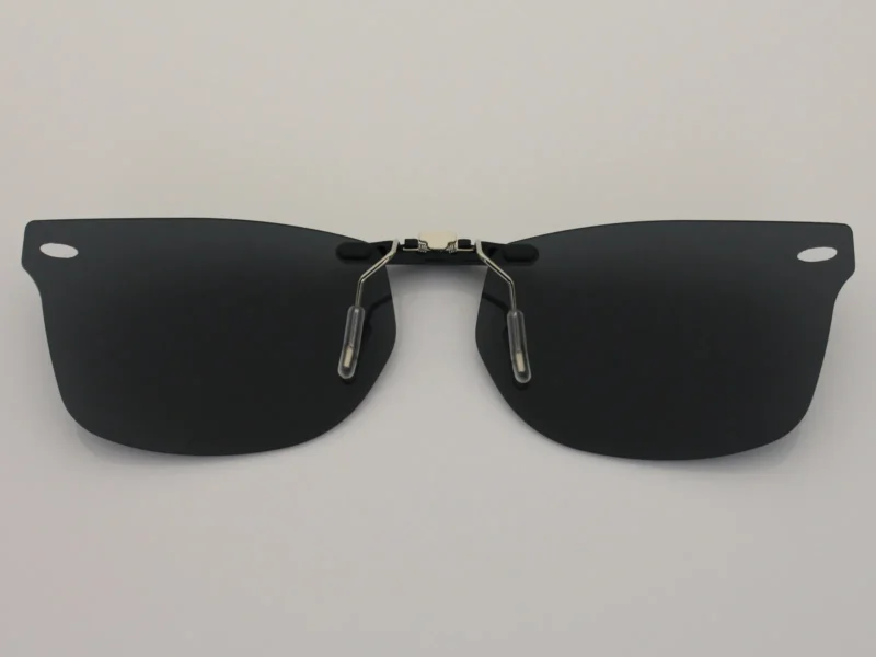 Custom Polarized Clip On Sunglasses For RAYBAN RB5228 (RX5228) 50-17-140 50x17 (Black Color Lenses) - Image 2