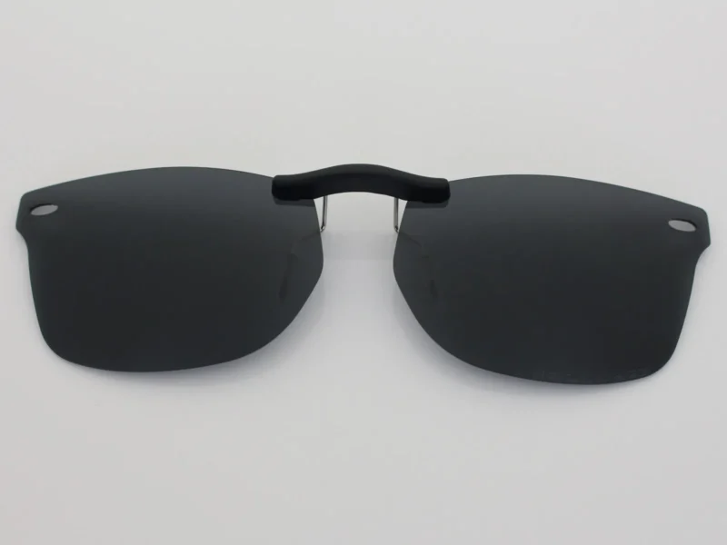 Custom Polarized Clip On Sunglasses For RAYBAN RB5228 (RX5228) 50-17-140 50x17 (Black Color Lenses)