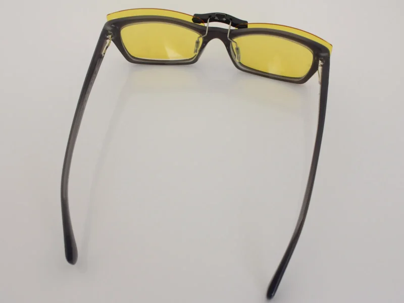 Custom Polarized Clip On Sunglasses For RayBan RB5255 (RX5255) 51-16-135 51x16 (Yellow) - Night Vision - Image 4