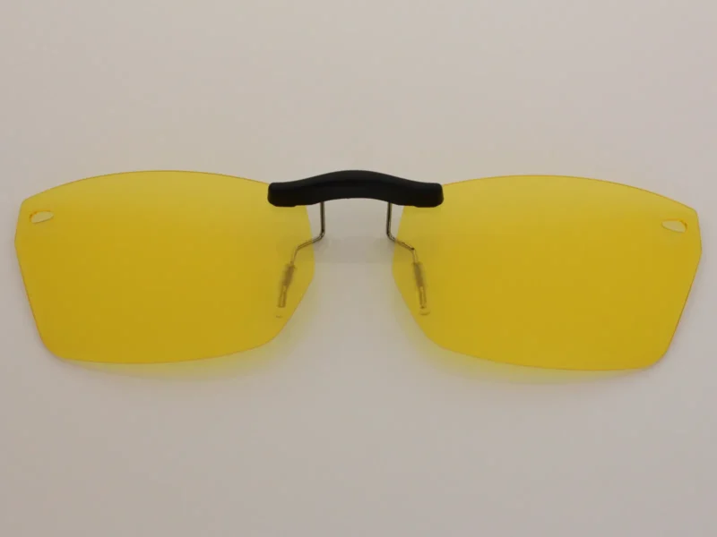 Custom Polarized Clip On Sunglasses For RayBan RB5255 (RX5255) 51-16-135 51x16 (Yellow) - Night Vision