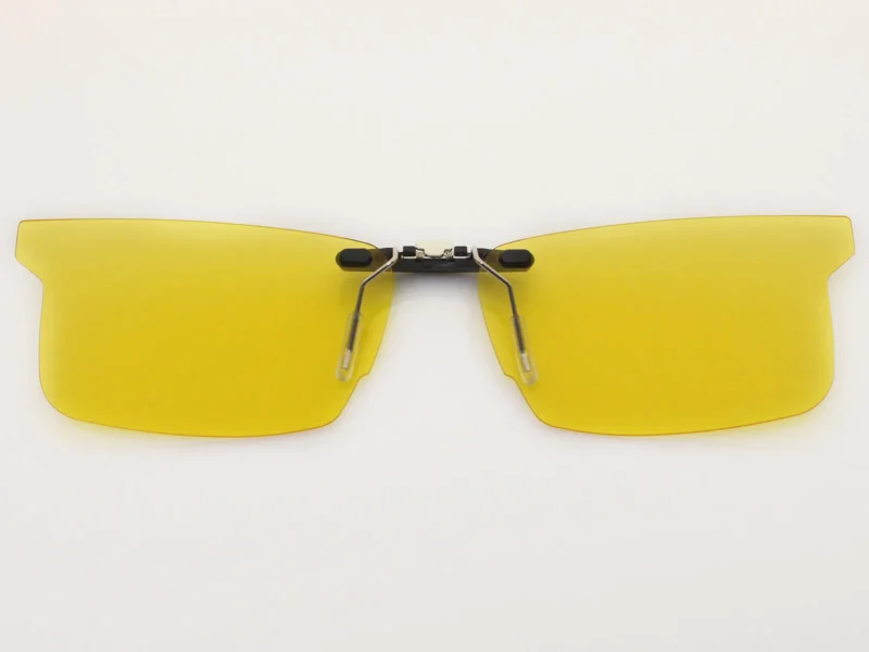 Custom Polarized Clip On Sunglasses For RayBan RB8411 (RX8411) 54-17-140 54x17 (Yellow) - Night Vision - Image 2