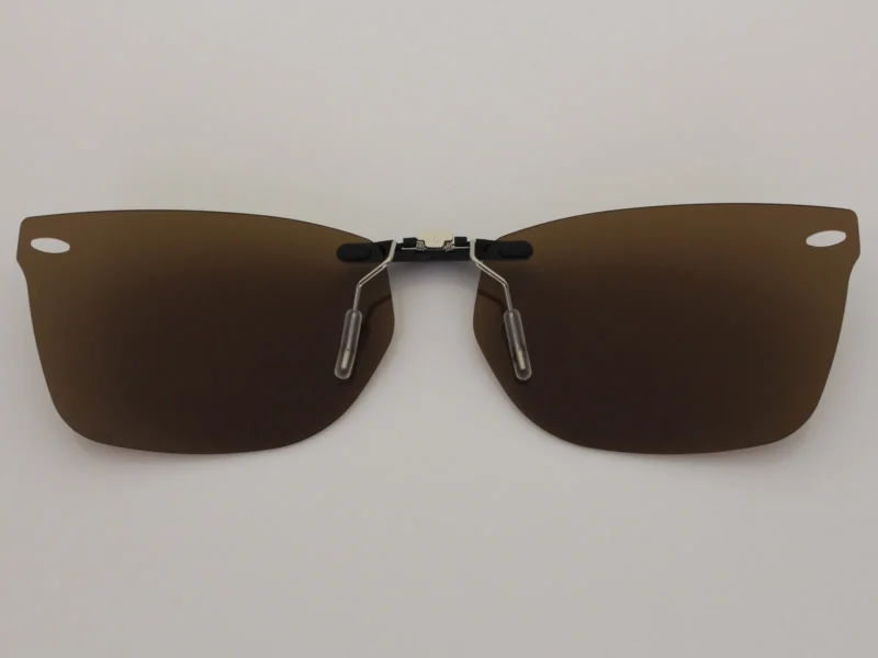 Custom Polarized Clip On Sunglasses For RayBan RB5228 (RX5228) 53-17-140 53x17 (Bronze Brown) - Image 2