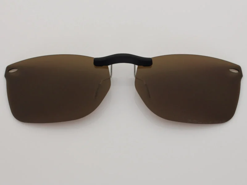 Custom Polarized Clip On Sunglasses For RayBan RB5228 (RX5228) 53-17-140 53x17 (Bronze Brown)