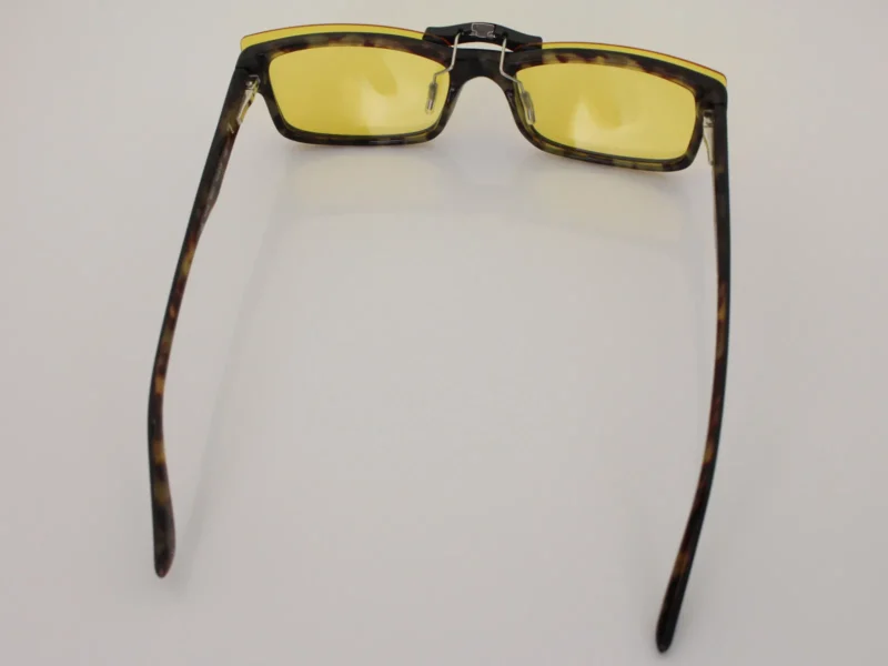 Custom Polarized Clip on Sunglasses For RayBan RB5245 (RX5245) 52x17 (Yellow) - Night Vision - Image 4