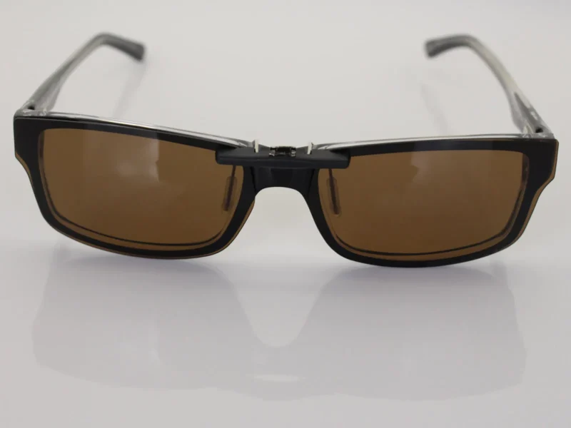 Custom Polarized Clip on Sunglasses For RayBan RB5245 (RX5245) 54x17 (Bronze Brown) - Image 3