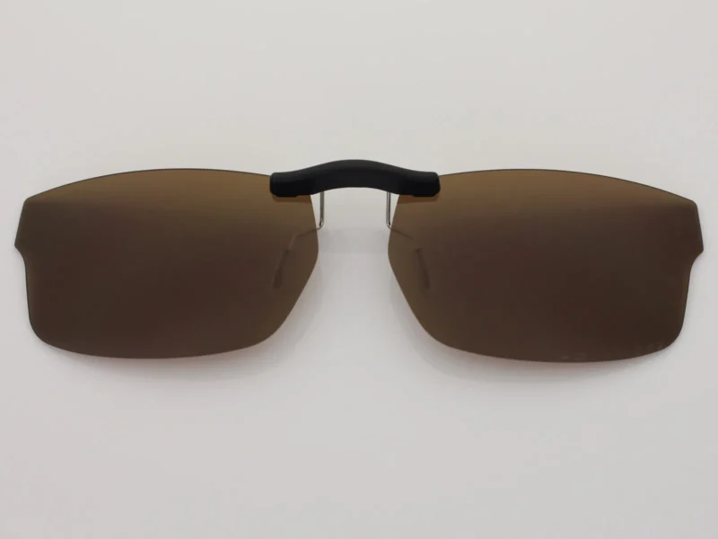 Custom Polarized Clip on Sunglasses For RayBan RB5245 (RX5245) 54x17 (Bronze Brown)